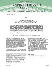 Review of Banking & Financial Services